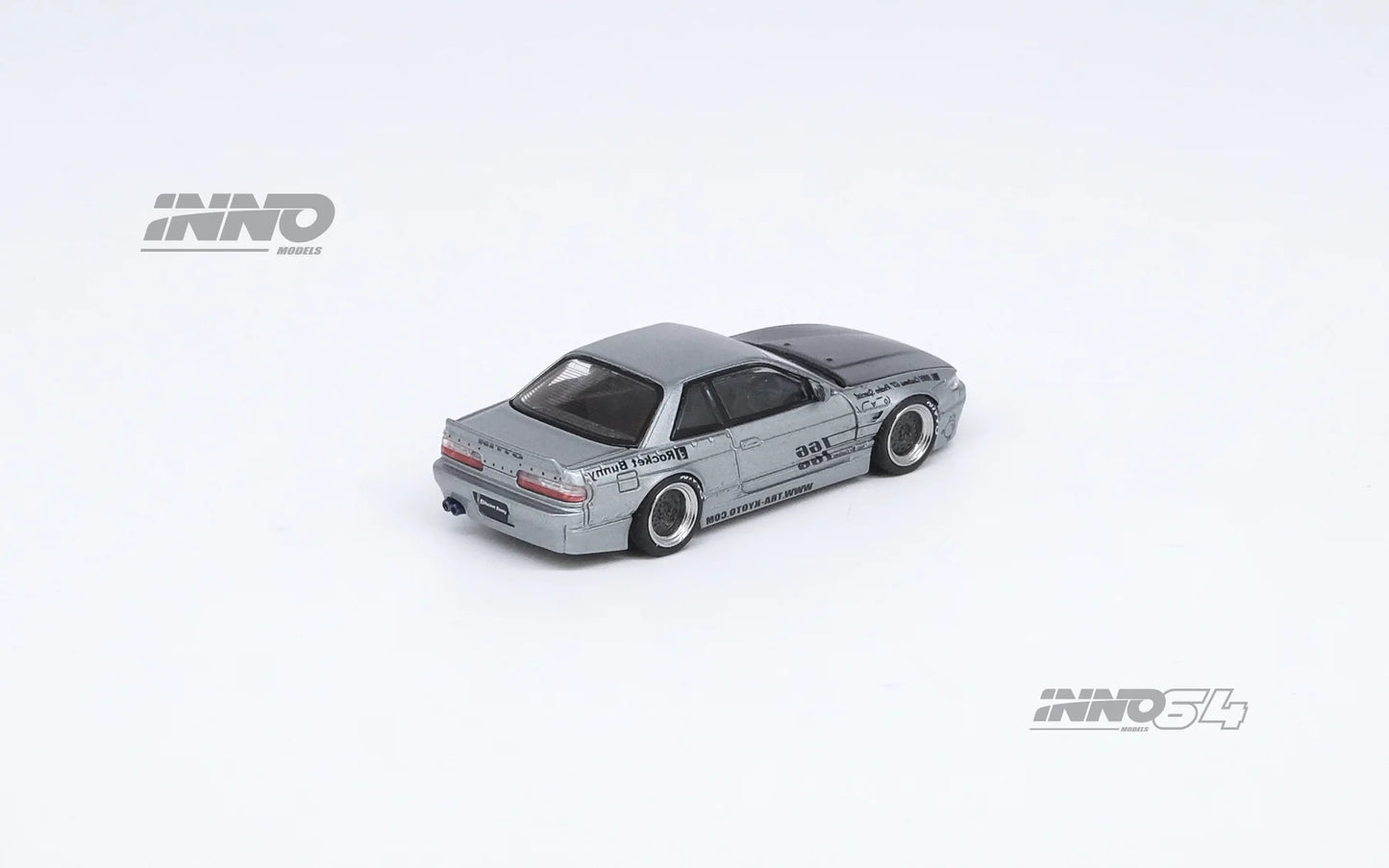 Inno64 Nissan Silvia S13 V1 Pandem Rocket Bunny Silver 1:64