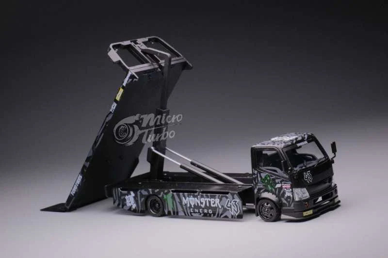 Micro Turbo Custom Tow Truck Ken Block 43 Monster Energy Black 1:64