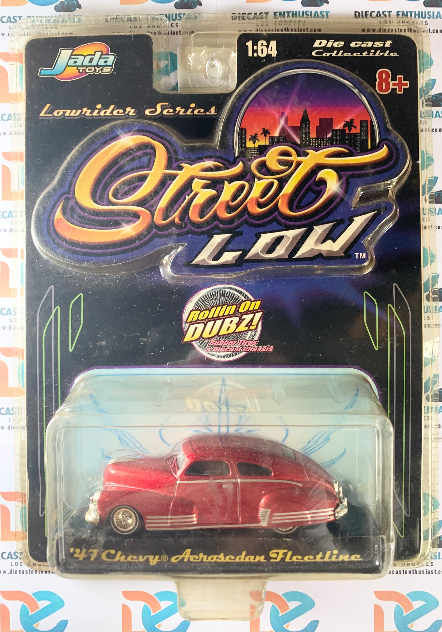 Jada Toys Street Low 47 Chevy Aerosedan Fleetline Red 1:64