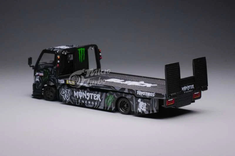 Micro Turbo Custom Tow Truck Ken Block 43 Monster Energy Black 1:64