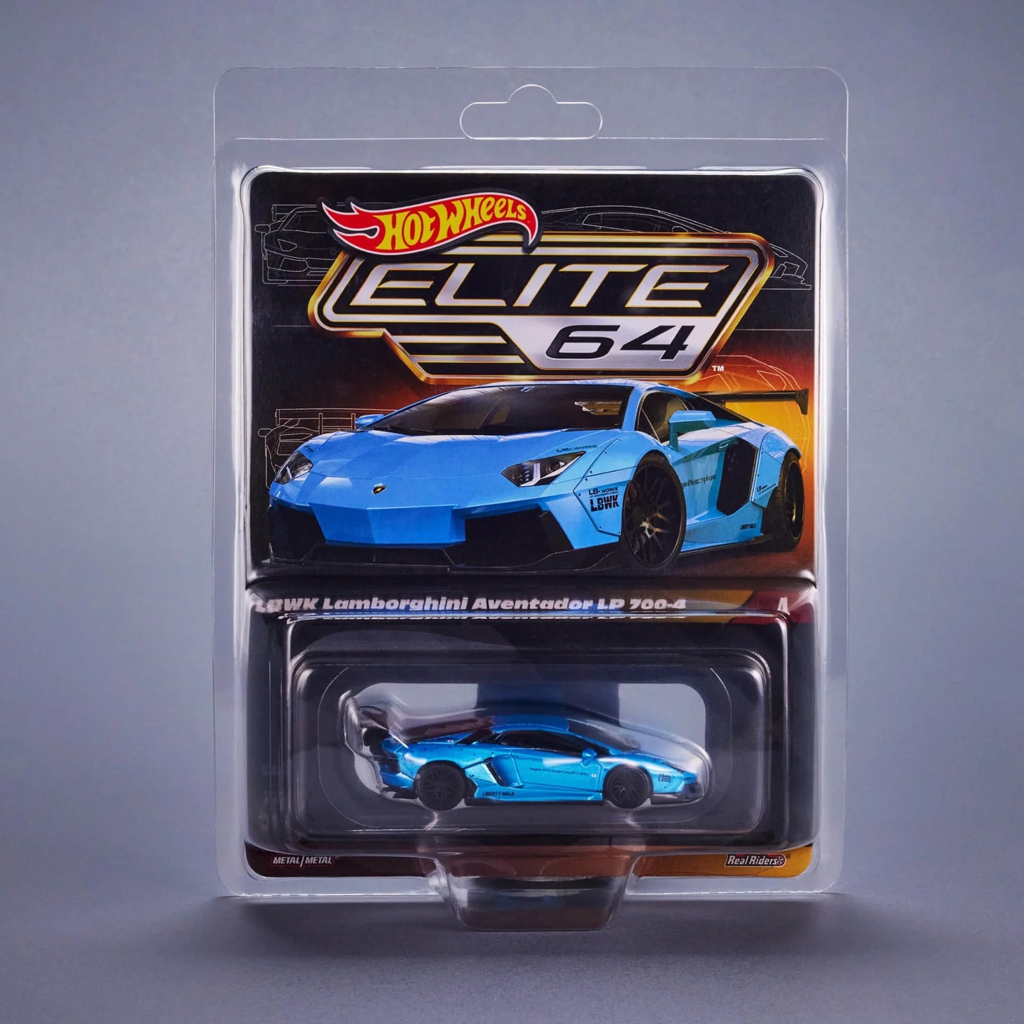 Hot Wheels Elite 64 LBWK Lamborghini Aventador LP 700-4 Pearl Blue 1:64