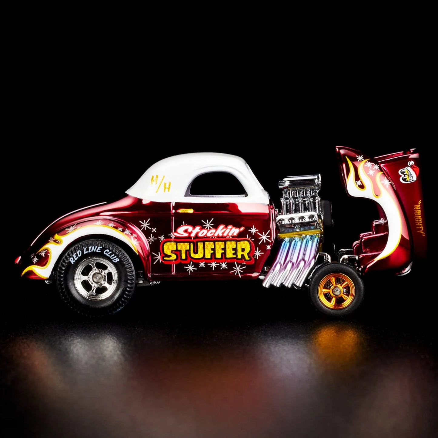 Hot Wheels RLC 41 Willys Gasser Holiday Car Red 1:64