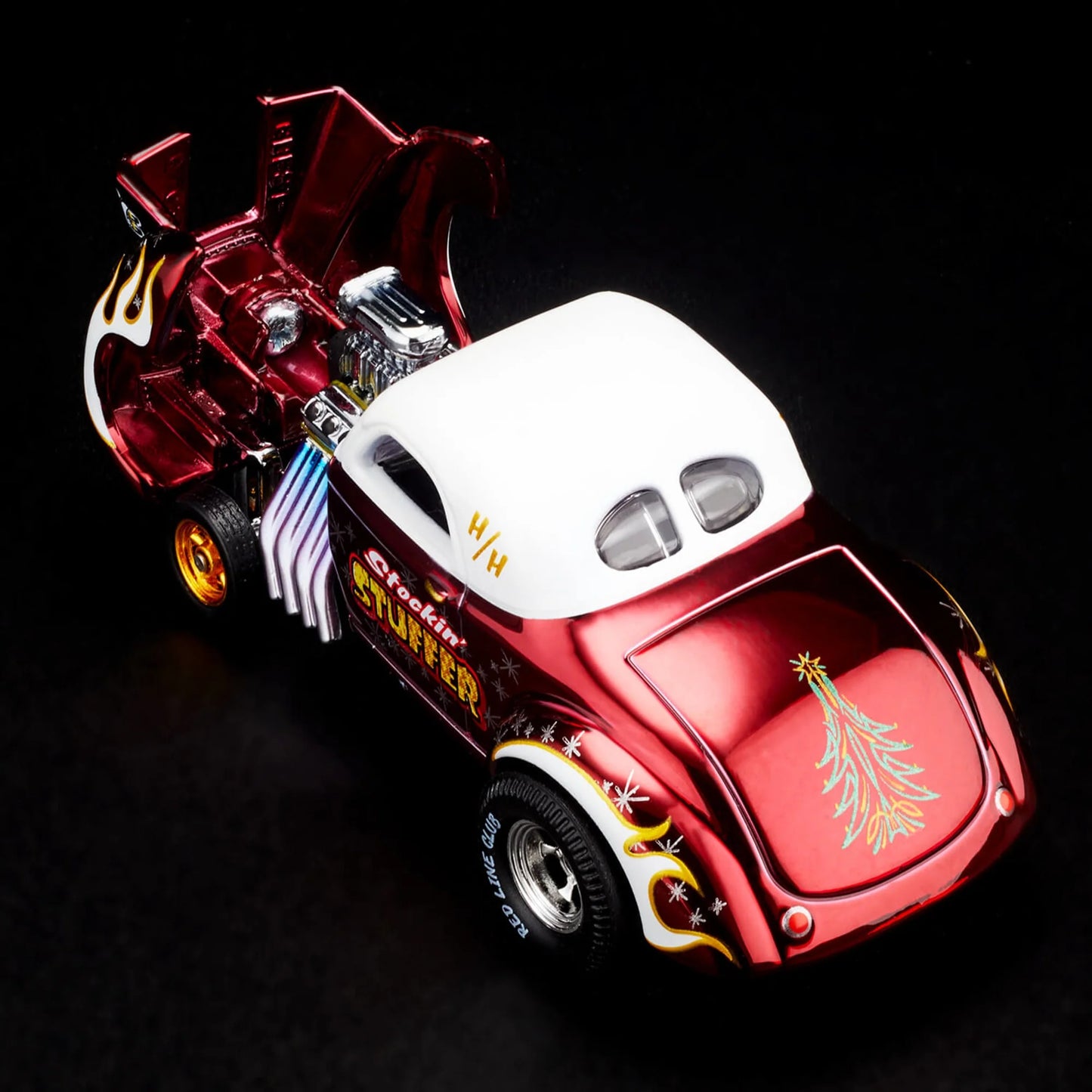 Hot Wheels RLC 41 Willys Gasser Holiday Car Red 1:64