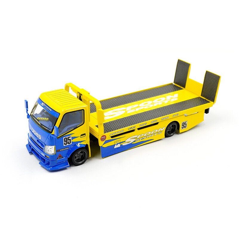 Micro Turbo Custom Tow Truck Spoon Yellow Blue 1:64