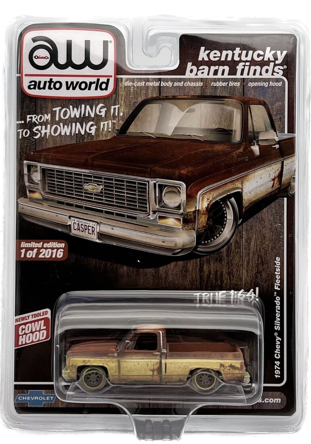 Auto World Exclusives Kentucky Barn Finds 1974 Chevy Silverado Fleetside Weathered Version 1:64