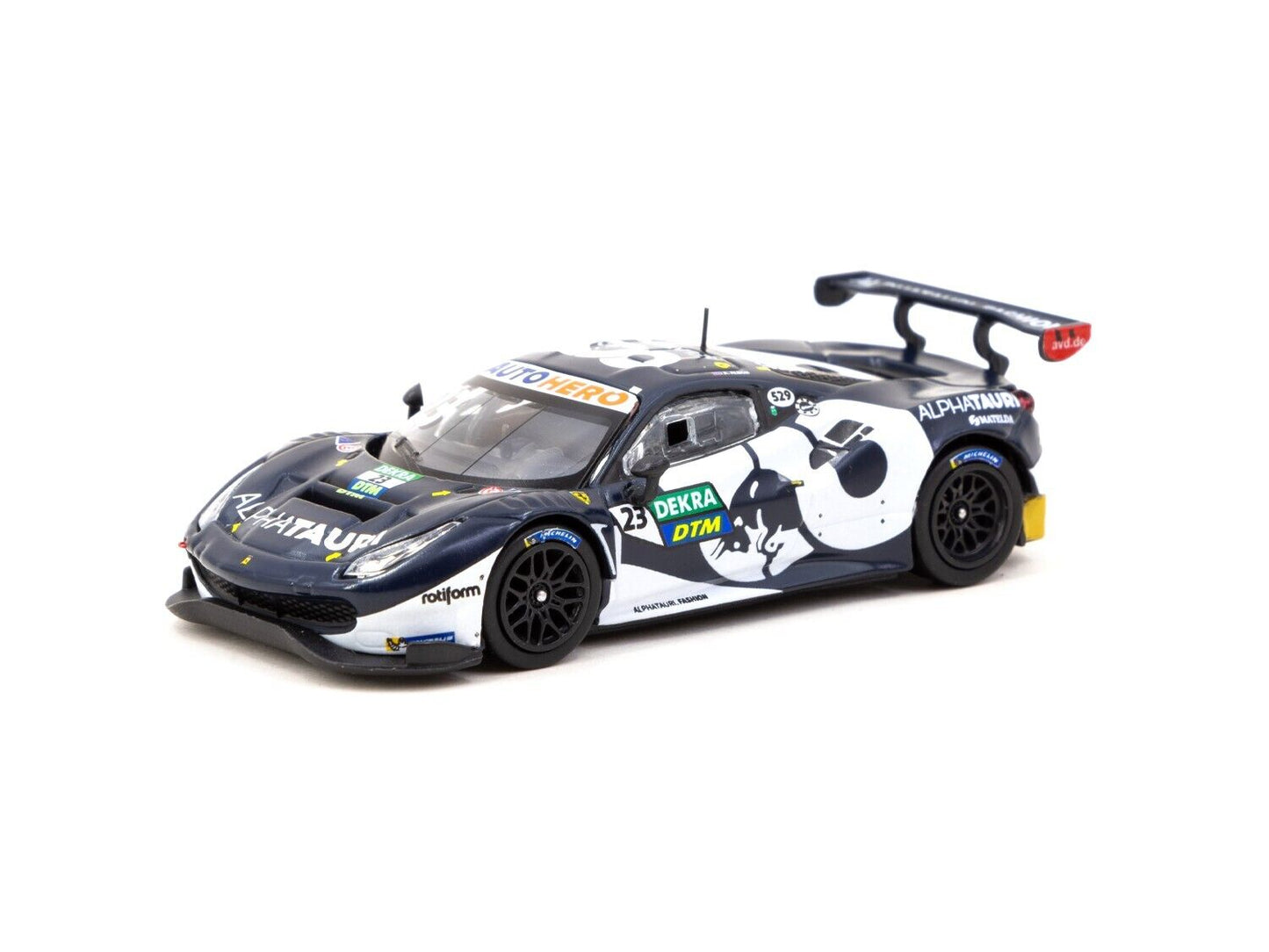 Tarmac Works X Ixo Models Ferrari 488 GT3 DTM 2021 Nurburgring Race 2 Winner Blue White 1:64