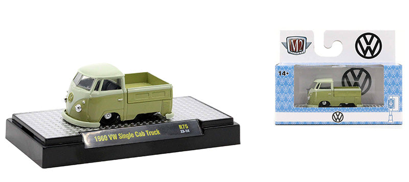 M2 Machines Auto-Thentics Release 75 1960 Volkswagen Single Cab Truck Green 1:64