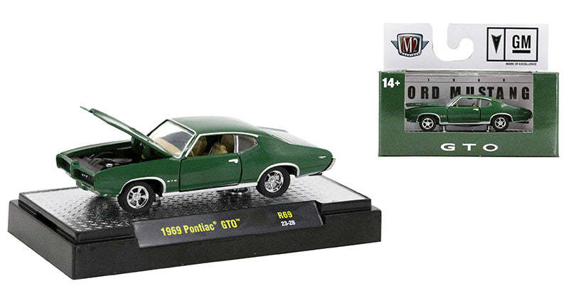 M2 Machines Auto-Thentics Release 69 1969 Pontiac GTO Green 1:64