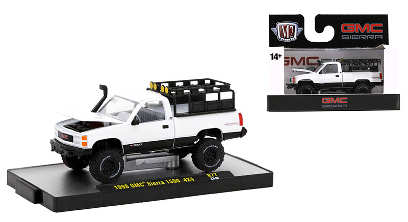 M2 Machines Auto-Thentics Release 77 1998 GMC Sierra 1500 4x4 White 1:64