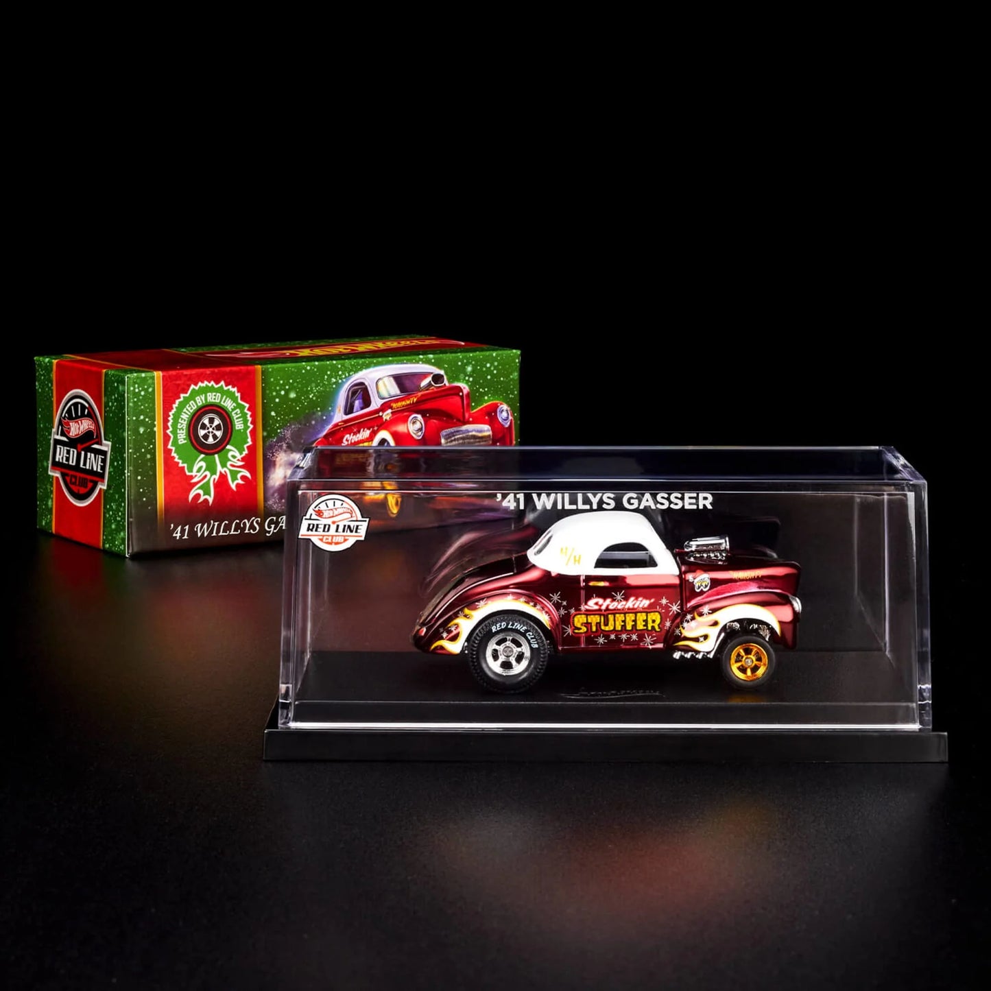 Hot Wheels RLC 41 Willys Gasser Holiday Car Red 1:64
