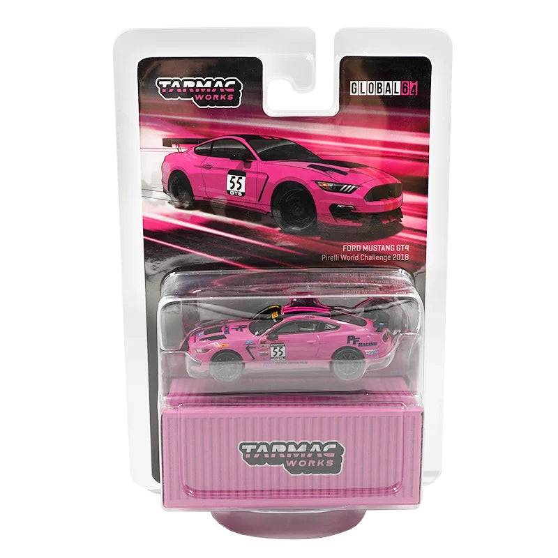 Tarmac Works Global64 Ford Mustang GT4 Pirelli World Challenge 2018 Pink