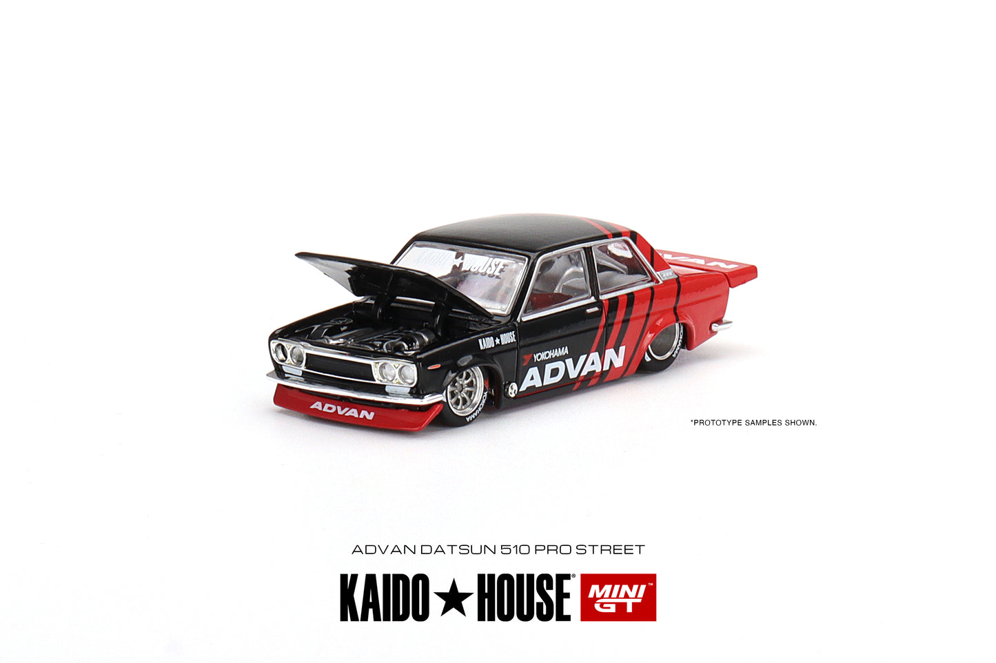 Mini GT Kaido House 032 Datsun 510 Pro Street ADVAN 1:64