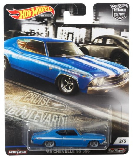 Hot Wheels Cruise Boulevard 69 Chevelle SS 396 Blue 1:64 – DIECAST