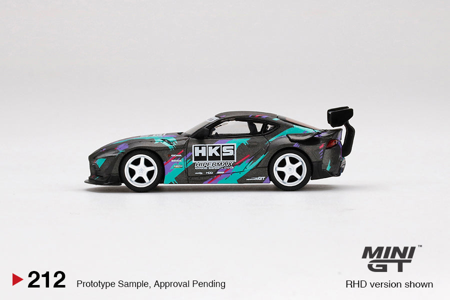 Mini GT Mijo Exclusive 212 Toyota GR Supra HKS 2019 SEMA Presentation 1:64