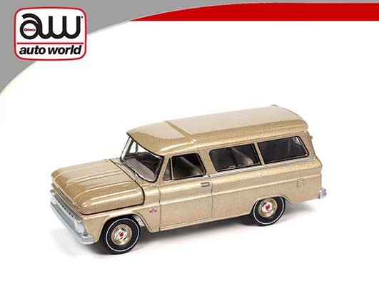 Auto World 1965 Chevrolet Suburban Saddle Polly 1:64