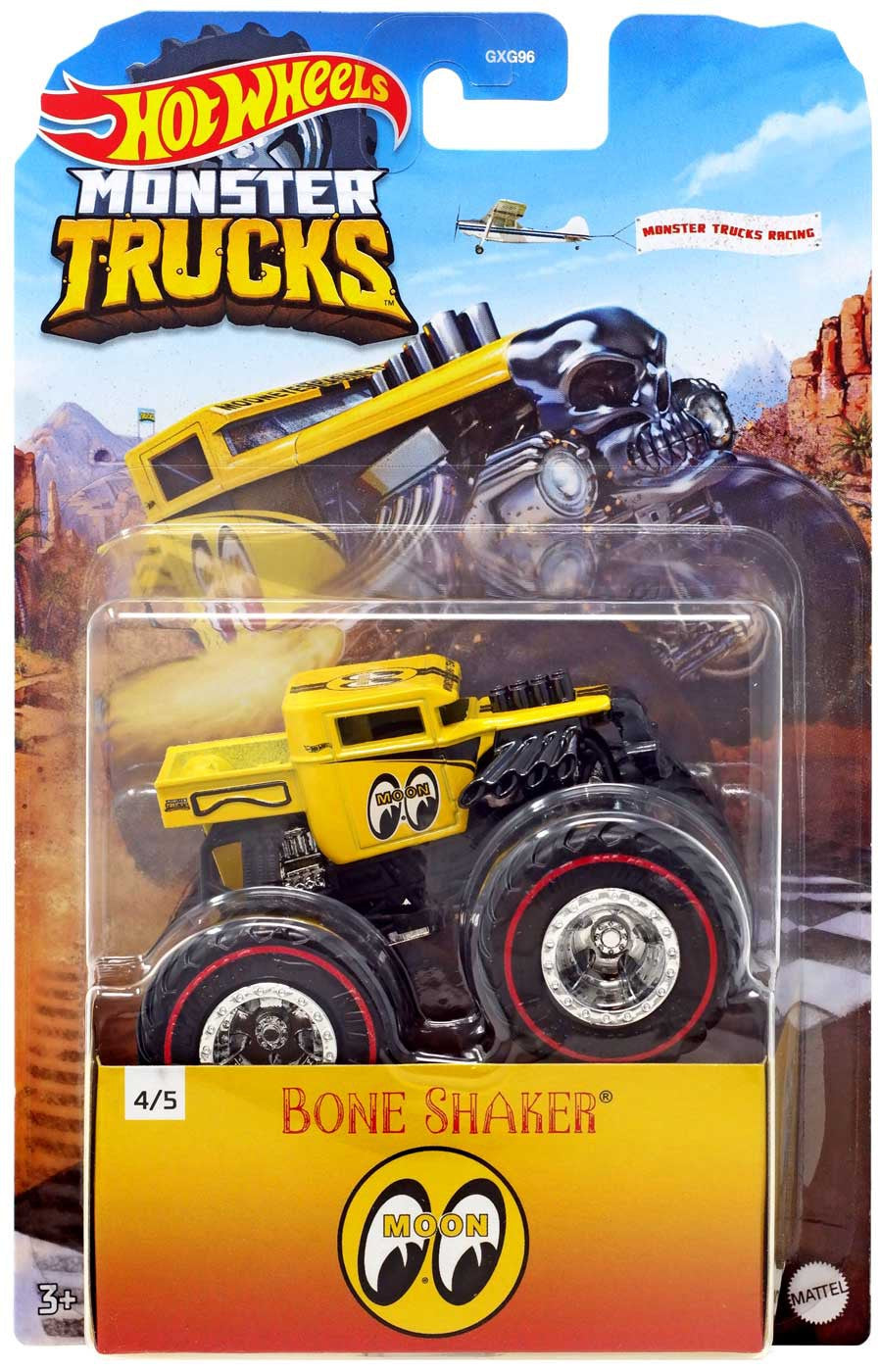 Hot Wheels Bone Shaker Monster Truck 1:24 Black NEW DAMAGED PACKAGING