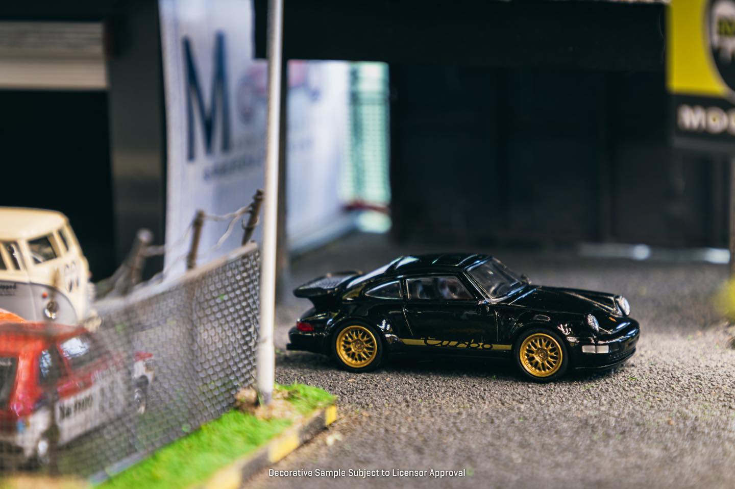Schuco Tarmac Works Collab64 Porsche 911 Turbo Black 1:64