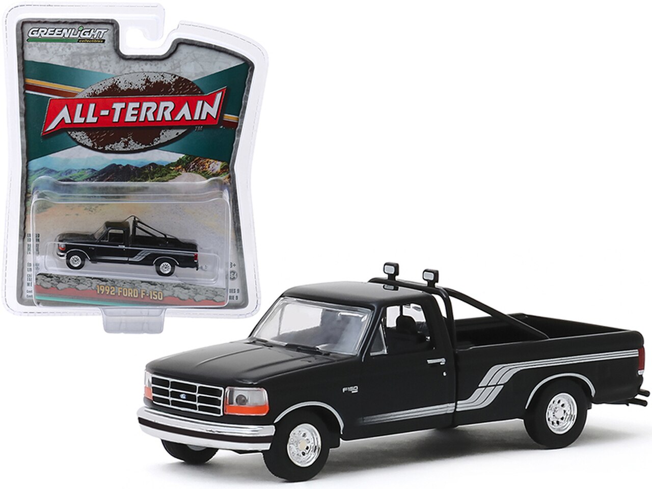 Greenlight All Terrain 1992 Ford F 150 Black 1:64