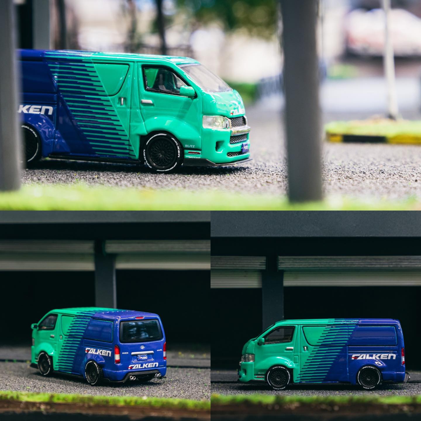 Tarmac Works Falken Toyota Hiace Widebody Blue