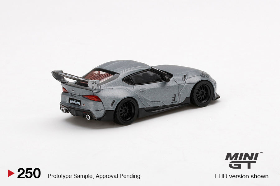 Mini GT Box Version 250 Pandem Toyota GR Supra V1.0 Matte Grey 1:64