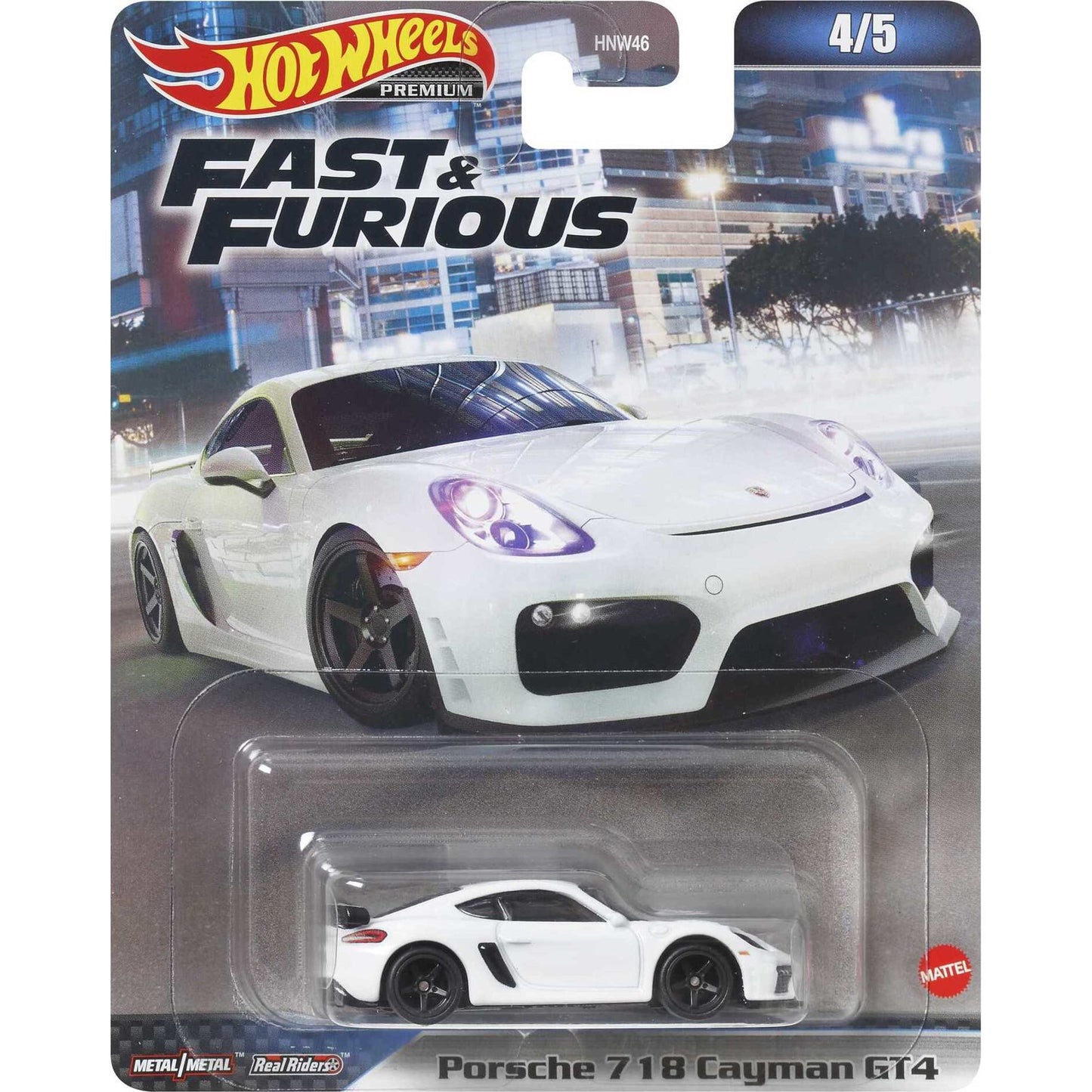 Hot Wheels Fast & Furious 2023 Porsche 718 Cayman GT4 White 1:64