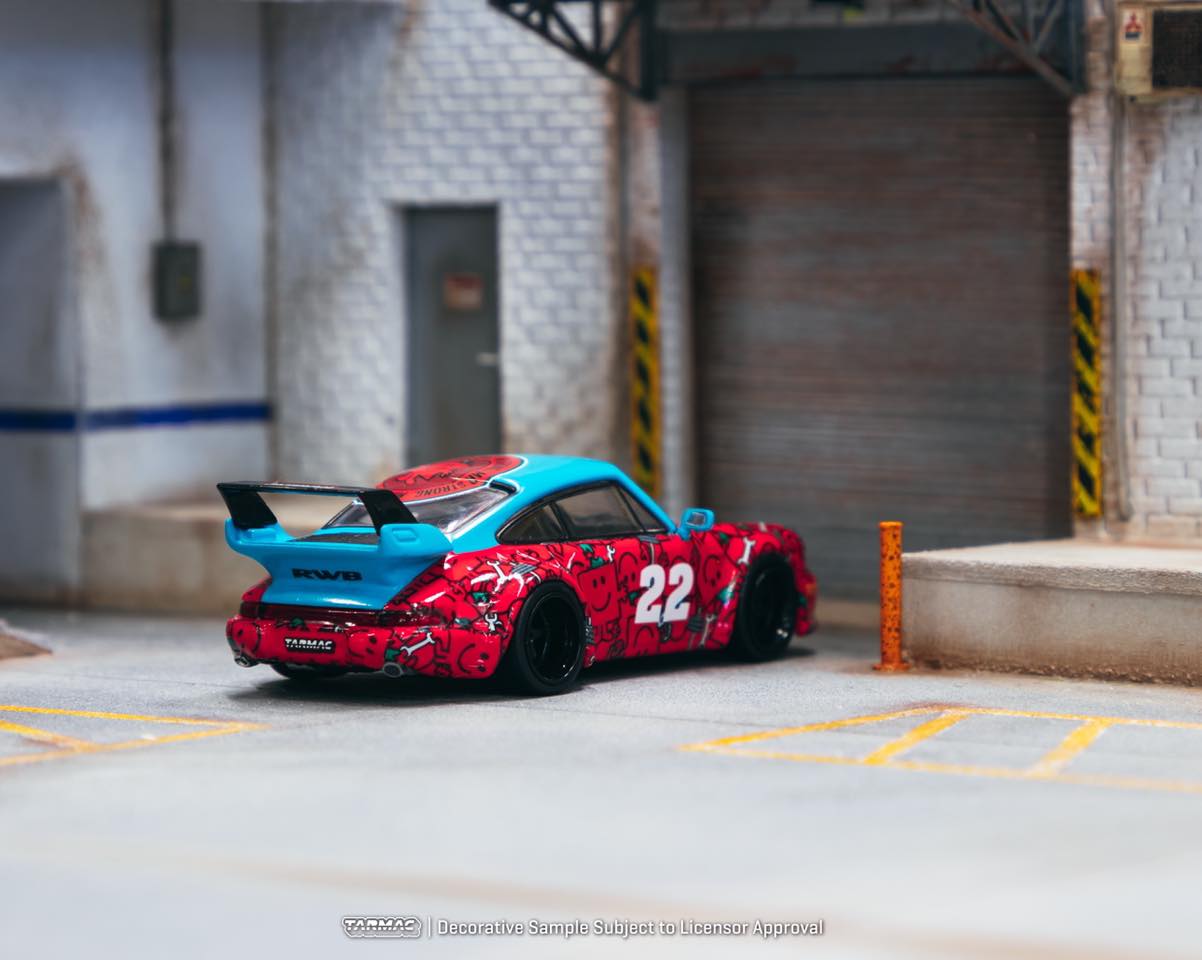 Tarmac Porsche RWB 964 Mr Men Little Miss Mr Strong Red 1:64