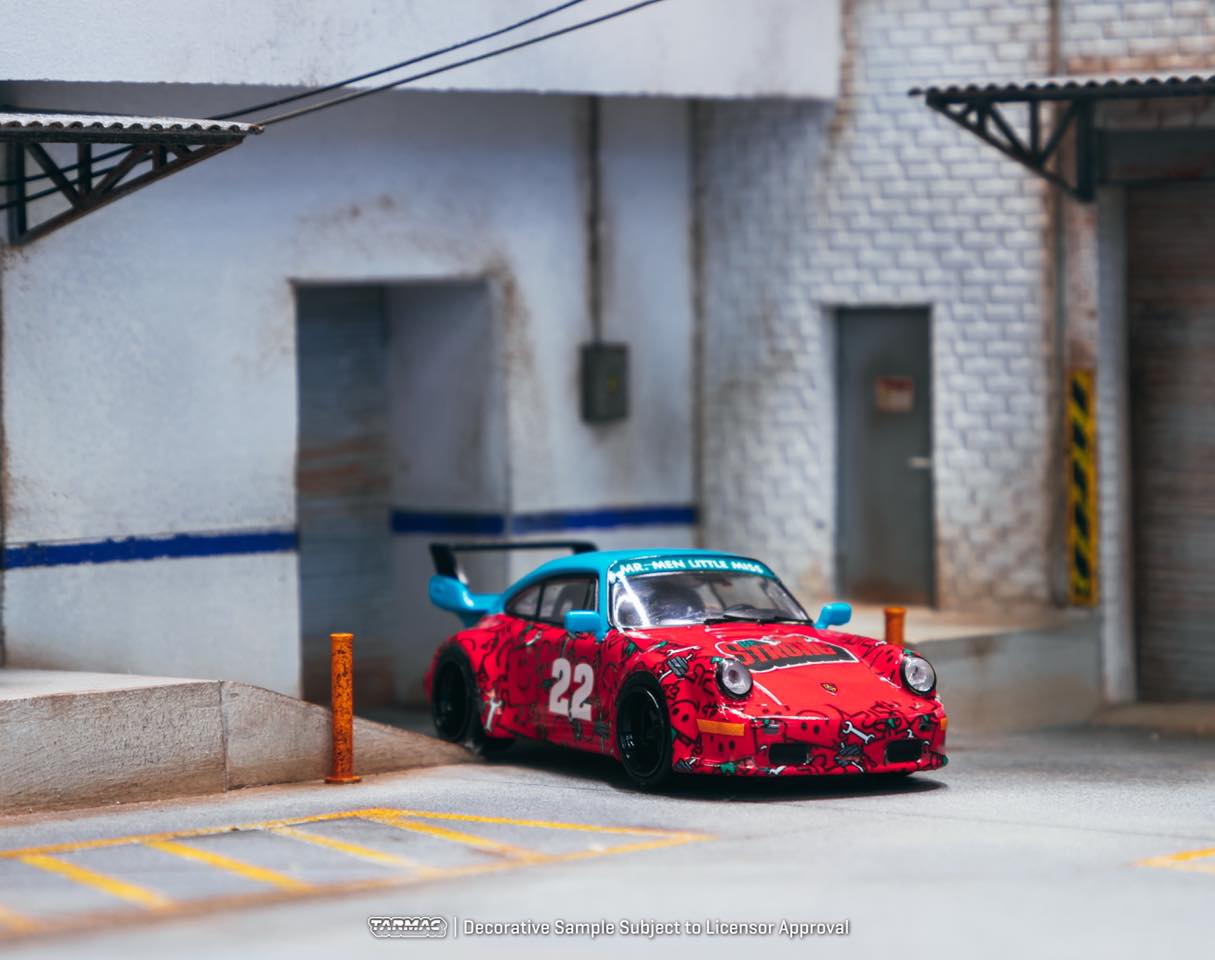 Tarmac Porsche RWB 964 Mr Men Little Miss Mr Strong Red 1:64