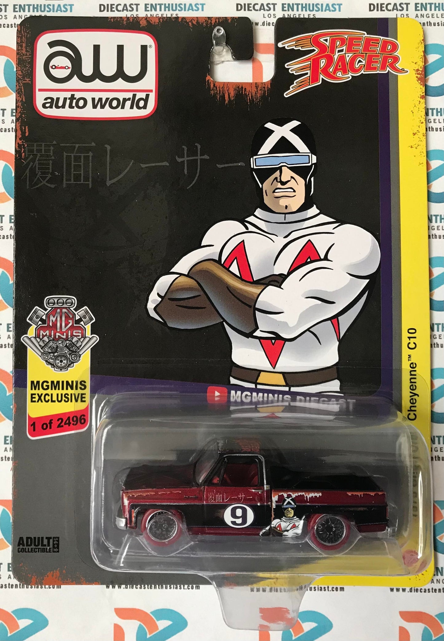 CHASE ULTRA RED Auto World Speed Racer #9 1973 Chevrolet Cheyenne C10 Black Yellow 1:64