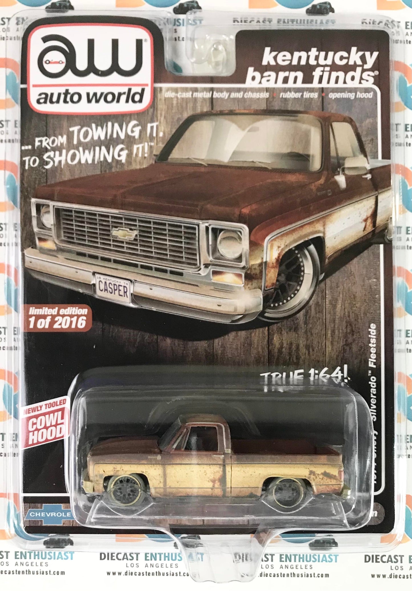 Auto World Exclusives Kentucky Barn Finds 1974 Chevy Silverado Fleetside Weathered Version 1:64