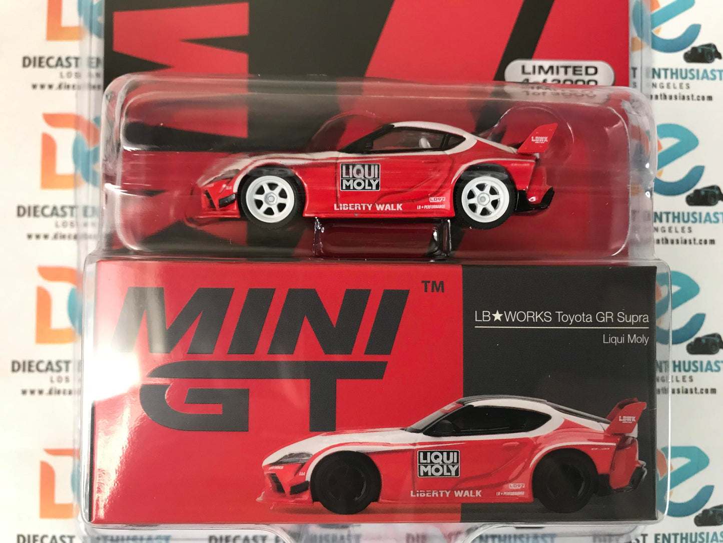 CHASE Mini GT Mijo Exclusives 290 LB WORKS Toyota GR Supra Liqui Moly 1:64