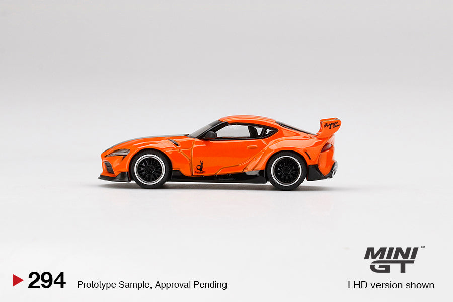 Mini GT Mijo Exclusives 294 Pandem Toyota GR Supra V1.0 Orange 1:64