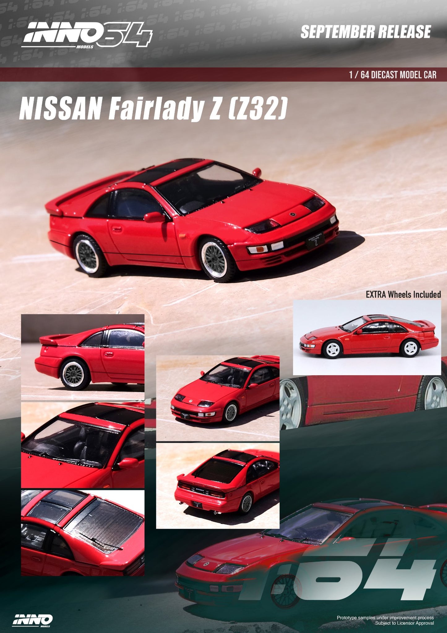Inno64 Nissan Fairlady Z Z32 Red 1:64
