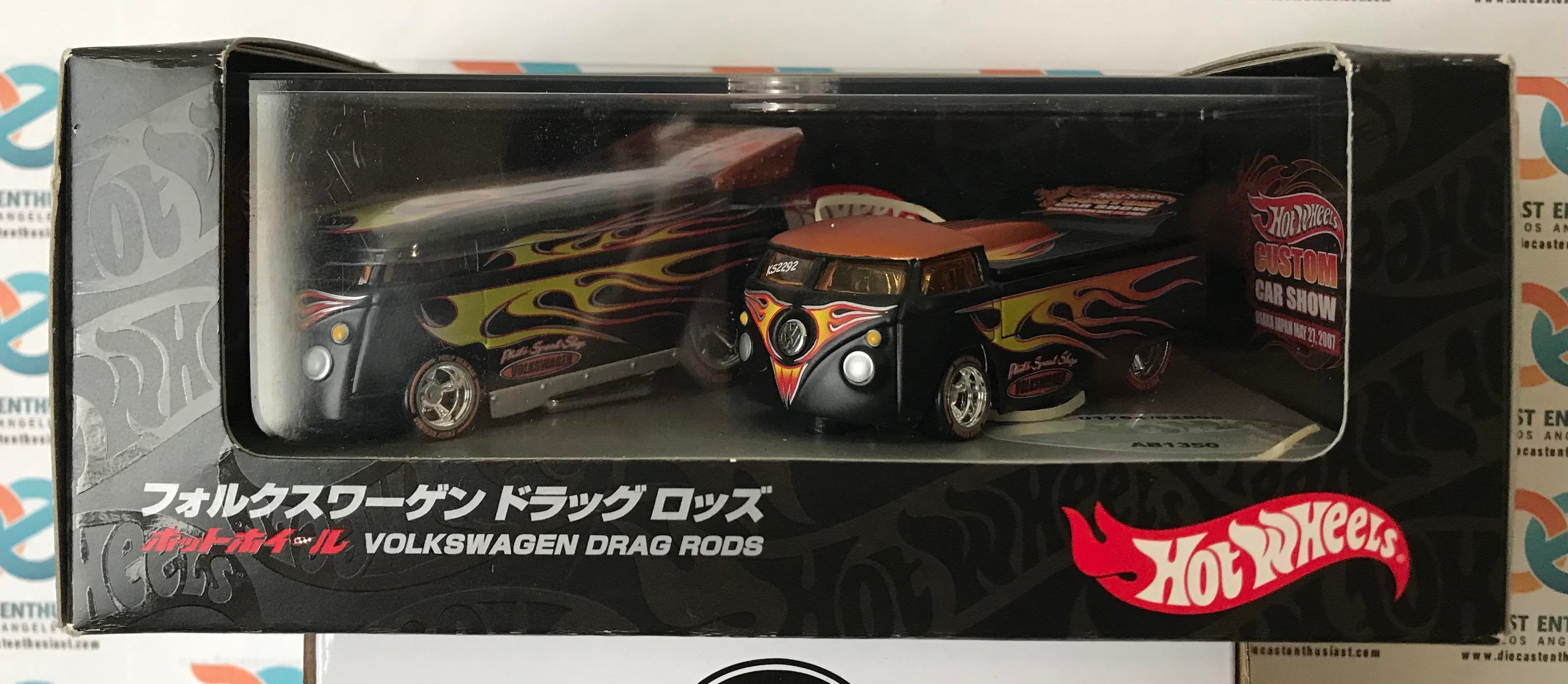 Hot Wheels Custom Car Show Osaka Japan 2007 Volkswagen Drag Rods with Phil  Riehlman Signed 1:64