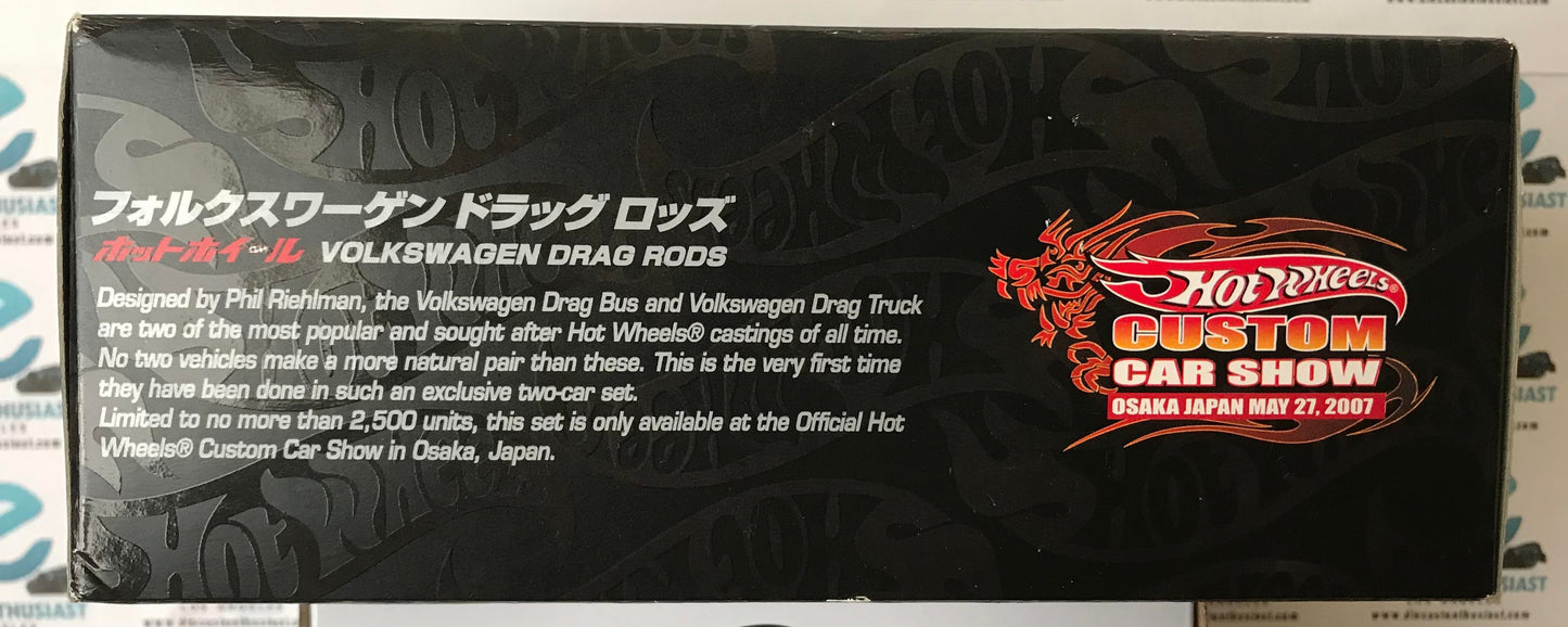 Hot Wheels Custom Car Show Osaka Japan 2007 Volkswagen Drag Rods with Phil Riehlman Signed 1:64