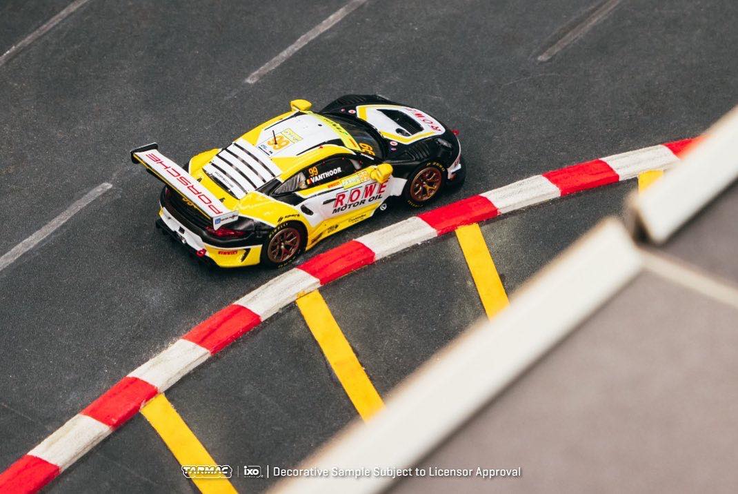 Tarmac Ixo Porsche 911 GT3 R Macau GT Cup FIA GT World Cup 2019 Rowe Motor Oil 1:64