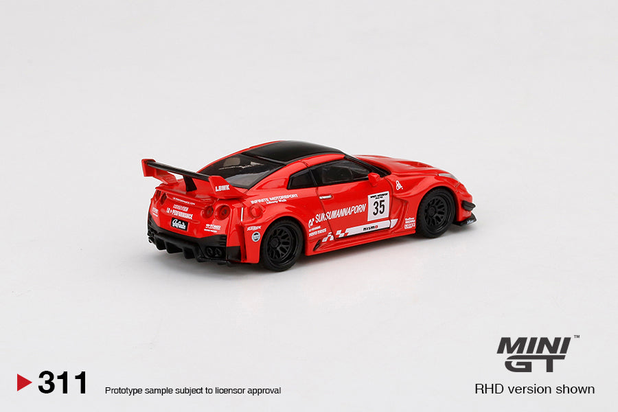 Mini GT Box Version 311 LB Silhouette WORKS GT NISSAN 35GT-RR Ver.1 LBWK Red 1:64