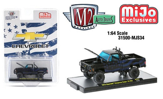 M2 Machines Mijo Exclusive 1973 Chevrolet Cheyenne Super 10 4x4 4th July 1:64