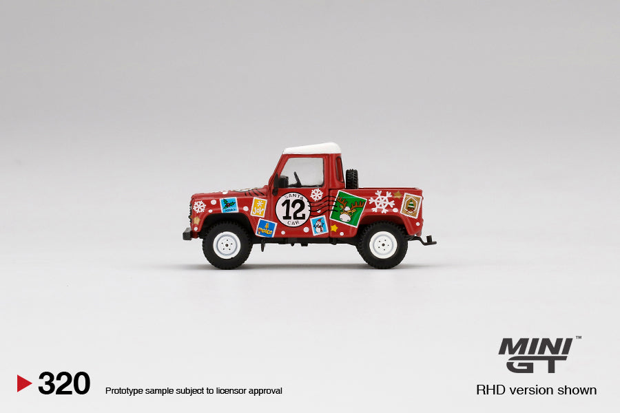 Mini GT Christmas 2021 Edition Land Rover Defender 90 Pickup 1:64