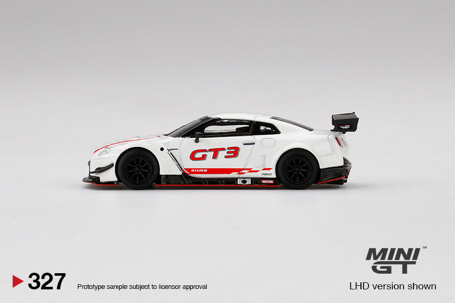 Mini GT Mijo Exclusives 327 Nissan GTR Nismo GT3 2018 Presentation 1:64