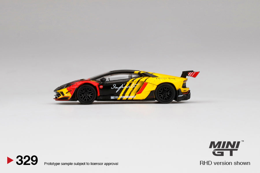 Mini GT Mijo Exclusives 329 LB WORKS Lamborghini Aventador Limited Edition Infinite Motorsports 1:64