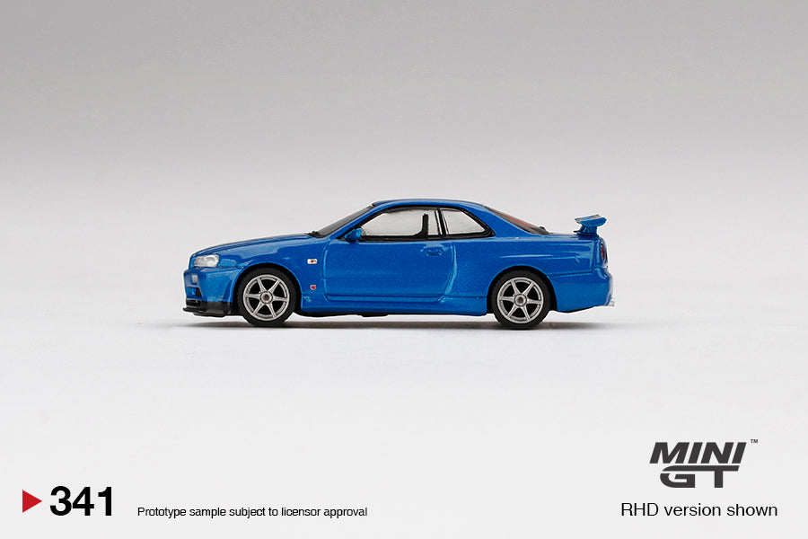 Mini GT Mijo Exclusives 341 Nissan Skyline GTR VSpec II Bayside Blue 1:64