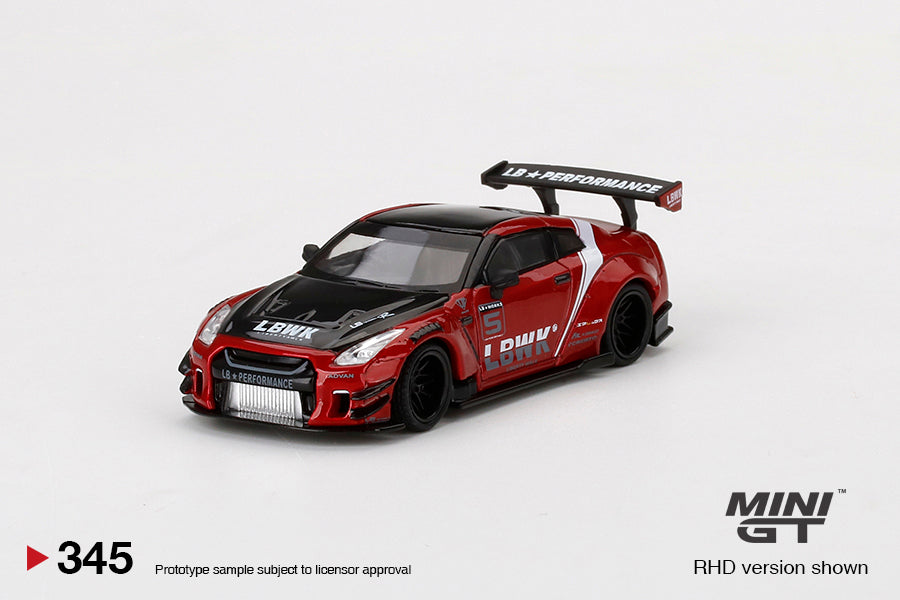 Mini GT Box Version 345 LB WORKS Nissan GT-R Red 1:64