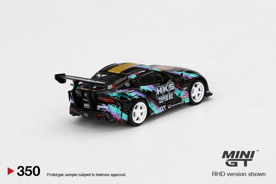 Mini GT Box Version 350 HKS Toyota GR Supra 2020 Tokyo Auto Salon Black 1:64