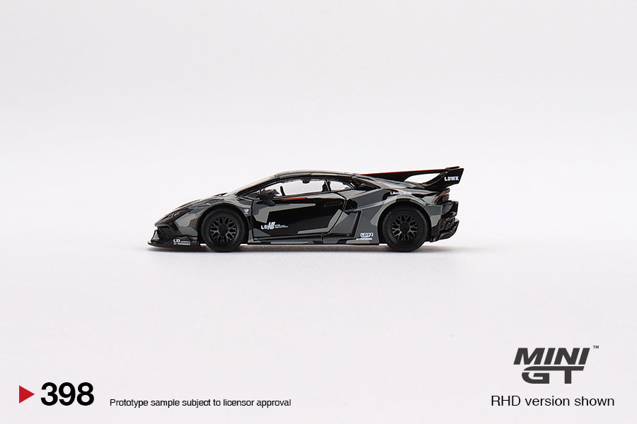 Mini GT Box Asian Release 398 LB WORKS Lamborghini Huracan GT Digital Camouflage Black Gray 1:64
