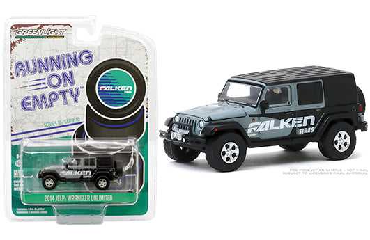 Greenlight Runniong On Empty Falken 2014 Jeep Wrangler Unlimited 1:64