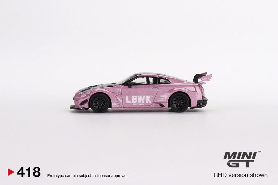 Mini GT Mijo Exclusives 418 LB Silhouette WORKS GT NISSAN 35GT RR Passion Pink 1:64
