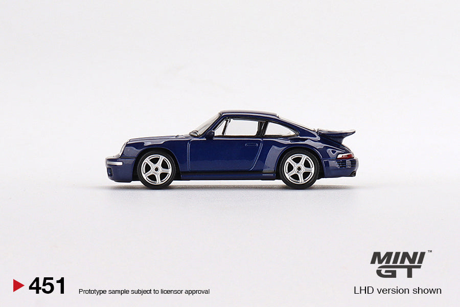 Mini GT Box Version 451 RUF CTR Anniversary Dark Blue 1:64