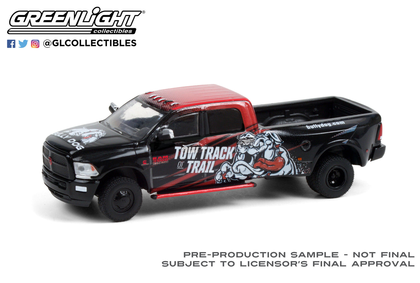 Greenlight Bully Dog 2018 RAM 3500 Black 1:64