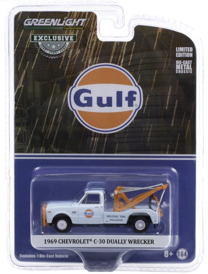 Greenlight 1969 Chevrolet C-30 Dually Wrecker Gulf 1:64