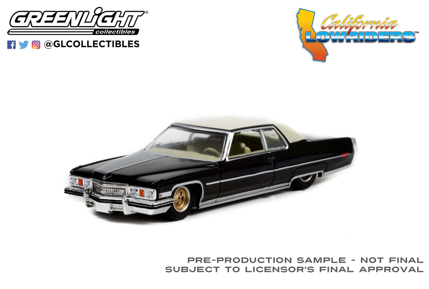 Greenlight California Lowriders Series 1 1973 Cadillac Coupe Deville Black 1:64